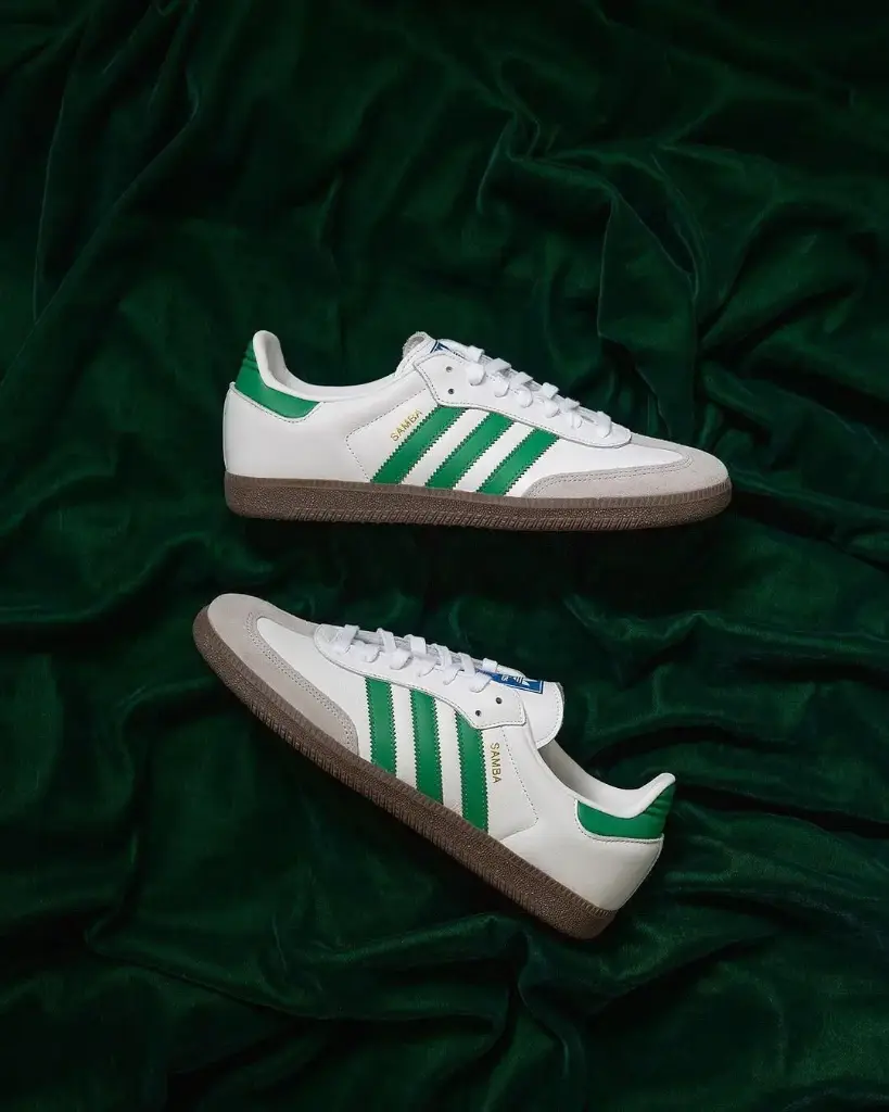 ADIDAS ORIGINALS SAMBA WHITE GREEN🖤 Imported leather quality 🖤