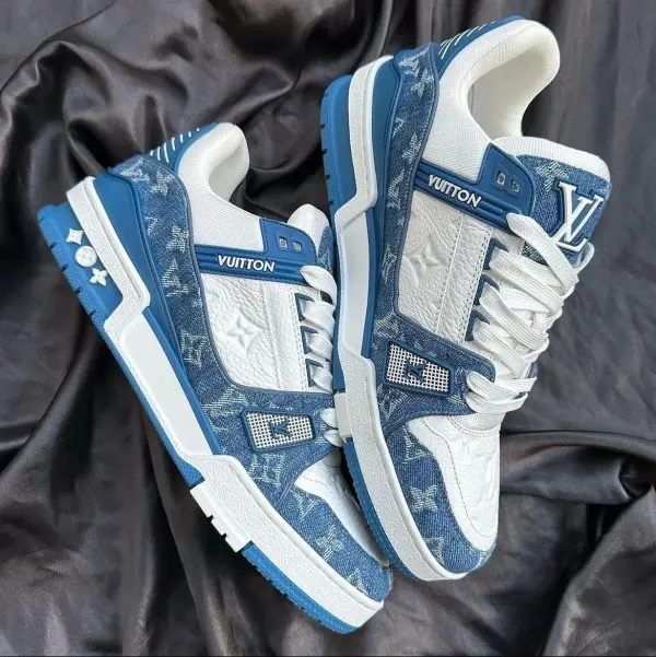 Louis Vuitton Trainer Monogram Sneaker Blue (Master Quality)