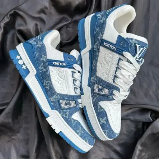 Louis Vuitton Trainer Monogram Sneaker Blue (Master Quality)